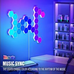 smarthexa rgb hexagon wall light with app & remote control