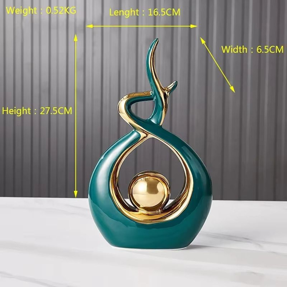 Nordic Ceramic Figurines Modern Home Decor Sculptures For Living Room Desk Or Feng Shui Display 3