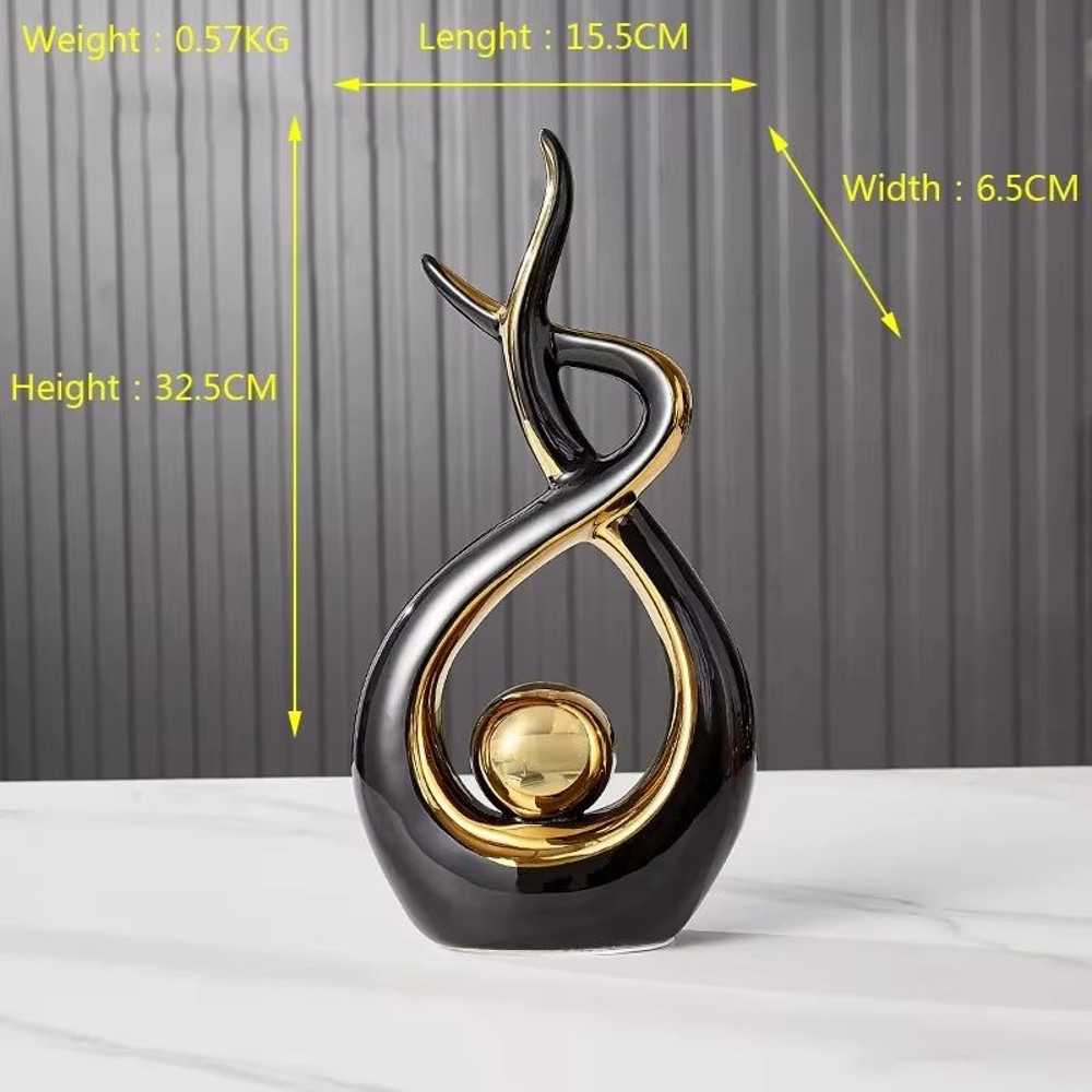 Nordic Ceramic Figurines Modern Home Decor Sculptures For Living Room Desk Or Feng Shui Display 4