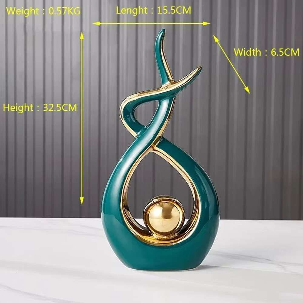 Nordic Ceramic Figurines Modern Home Decor Sculptures For Living Room Desk Or Feng Shui Display 7