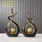 Tranquil Nordic Ceramic Figurine Set Elegant Feng Shui Home Decor Statue 0