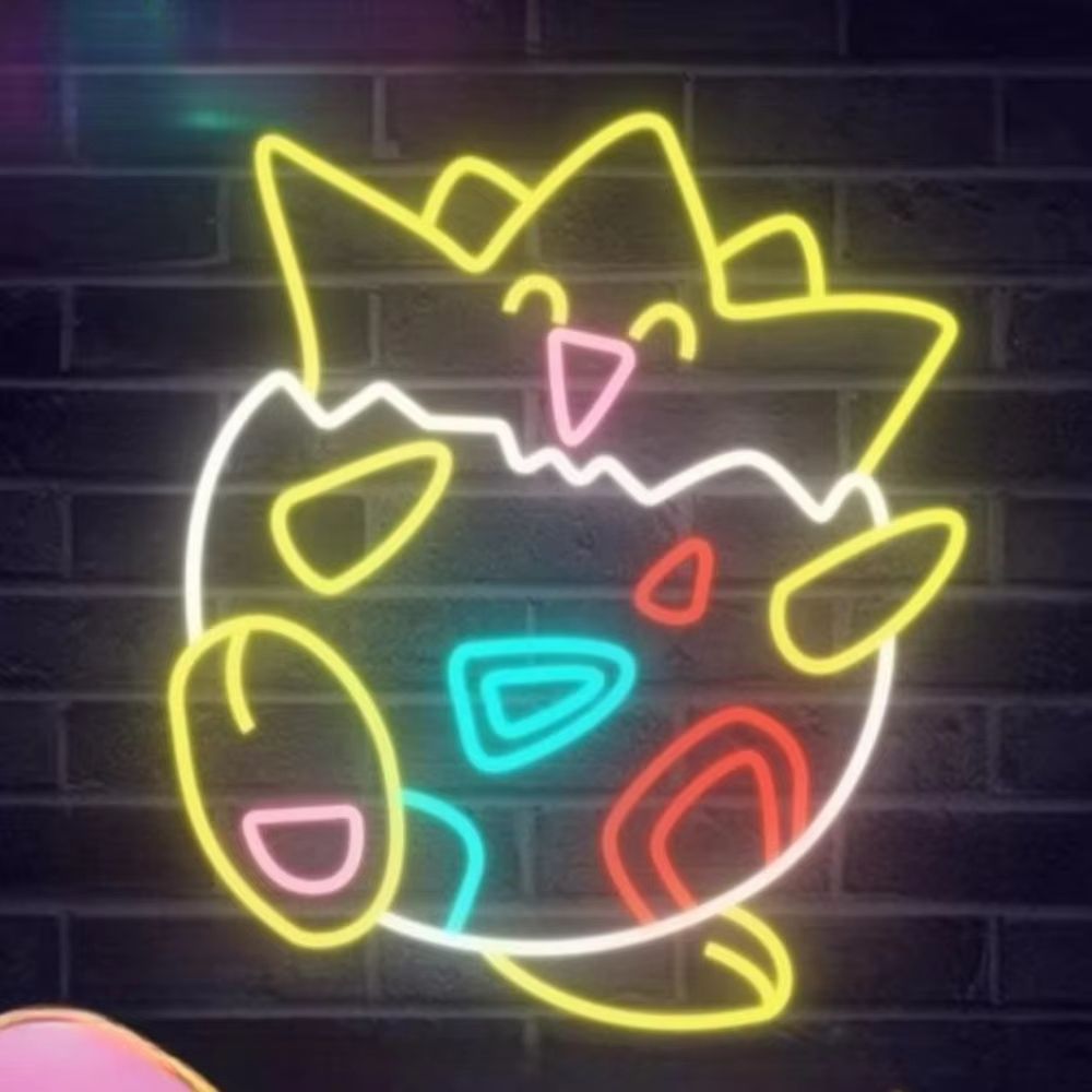 Cute Pokemon Bear Ramen Neon Sign Blue Dimmable LED Light For Home Bar Japanese Noodle Shop Decor 7