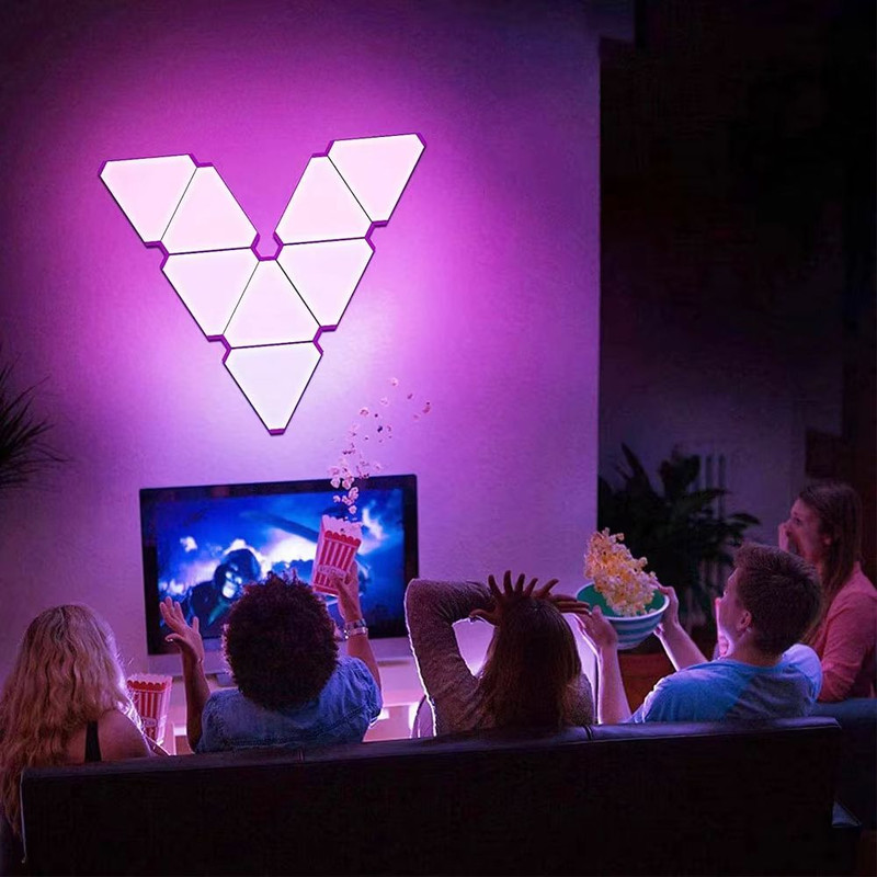 WiFi Bluetooth LED Triangle Lamps USBPowered Quantum Lighting Panels For Games Bedrooms Ambient D 3