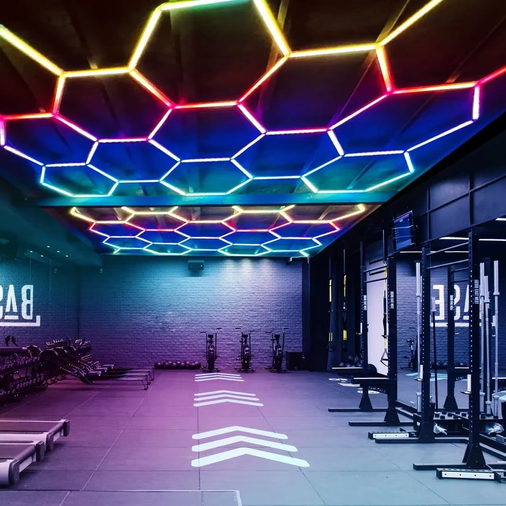 RGB Hexagon LED Light Panels  ColorChanging Wall  Ceiling Lighting For Gaming Garage Decor 0