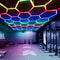 RGB Hexagon LED Light Panels ColorChanging Wall Ceiling Lighting For Gaming Garage Decor 0