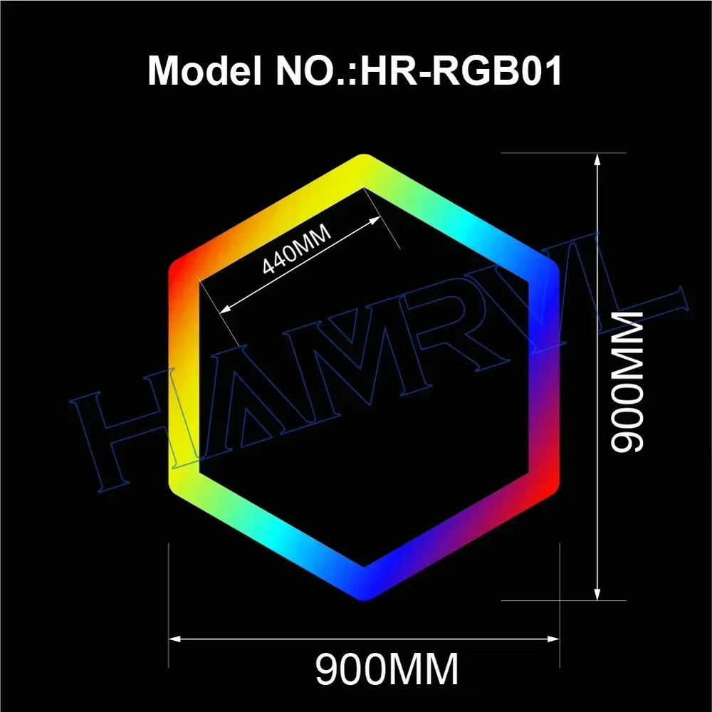 RGB Hexagon LED Light Panels  ColorChanging Wall  Ceiling Lighting For Gaming Garage Decor 6