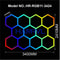 RGB Hexagon LED Light Panels ColorChanging Wall Ceiling Lighting For Gaming Garage Decor 10
