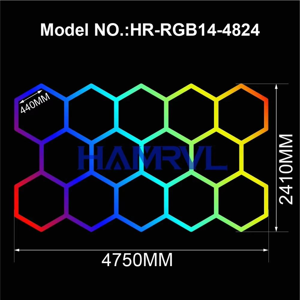 RGB Hexagon LED Light Panels  ColorChanging Wall  Ceiling Lighting For Gaming Garage Decor 11
