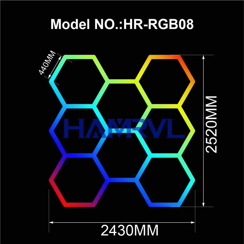 RGB Hexagon LED Light Panels  ColorChanging Wall  Ceiling Lighting For Gaming Garage Decor 14