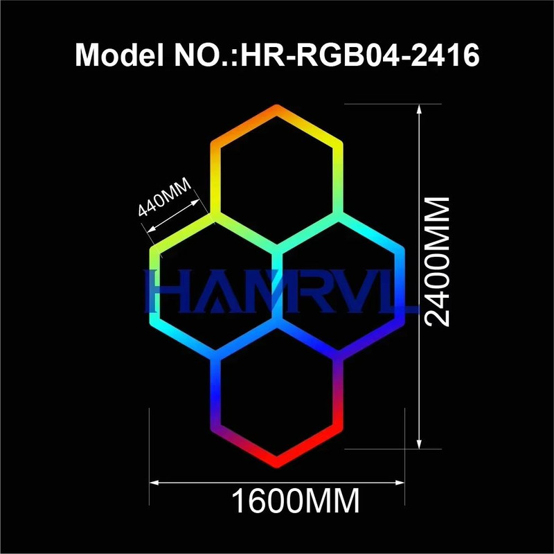 RGB Hexagon LED Light Panels  ColorChanging Wall  Ceiling Lighting For Gaming Garage Decor 17