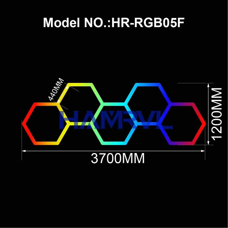 RGB Hexagon LED Light Panels  ColorChanging Wall  Ceiling Lighting For Gaming Garage Decor 19