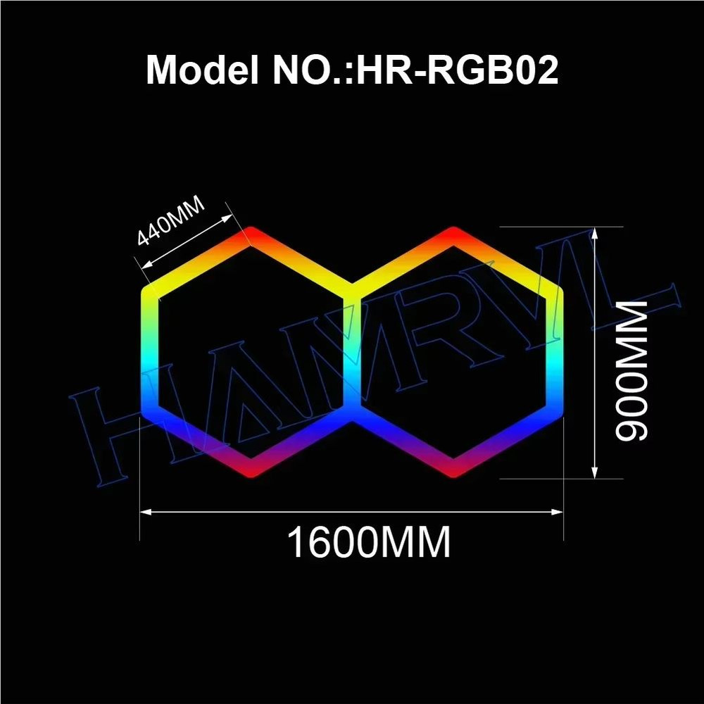 RGB Hexagon LED Light Panels  ColorChanging Wall  Ceiling Lighting For Gaming Garage Decor 7