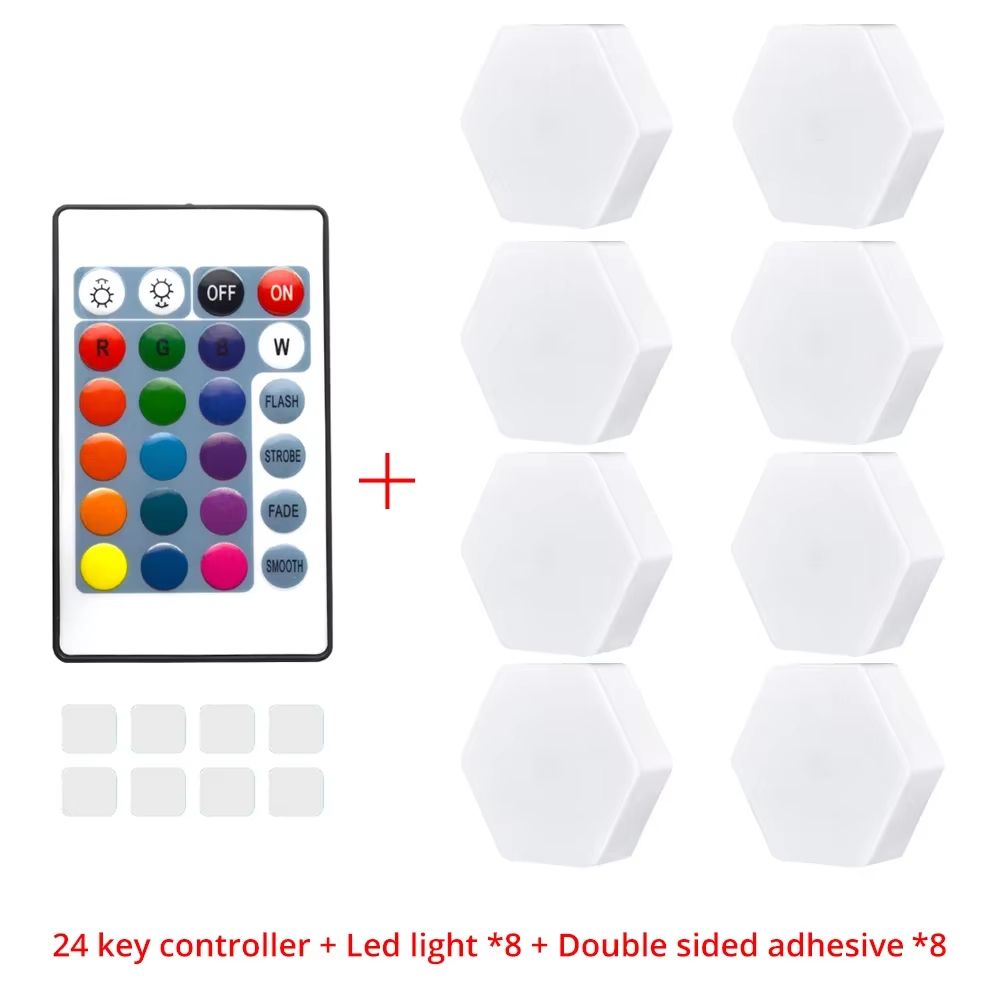 Modular TouchSensitive RGB Hexagon Wall Light Wireless Quantum LED Panels For Ambient Lighting 13