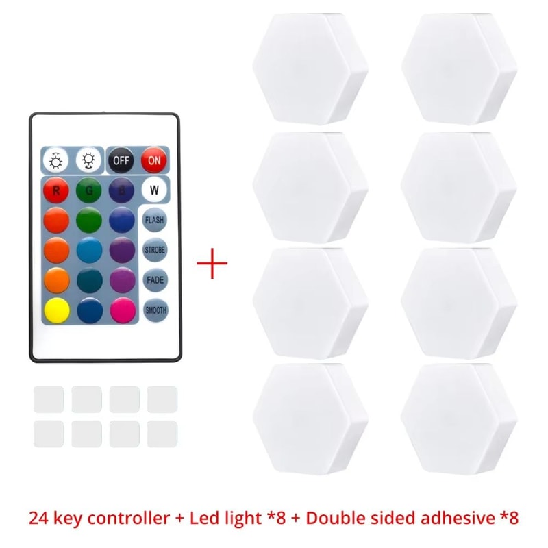 Modular TouchSensitive RGB Hexagon Wall Light Wireless Quantum LED Panels For Ambient Lighting 13