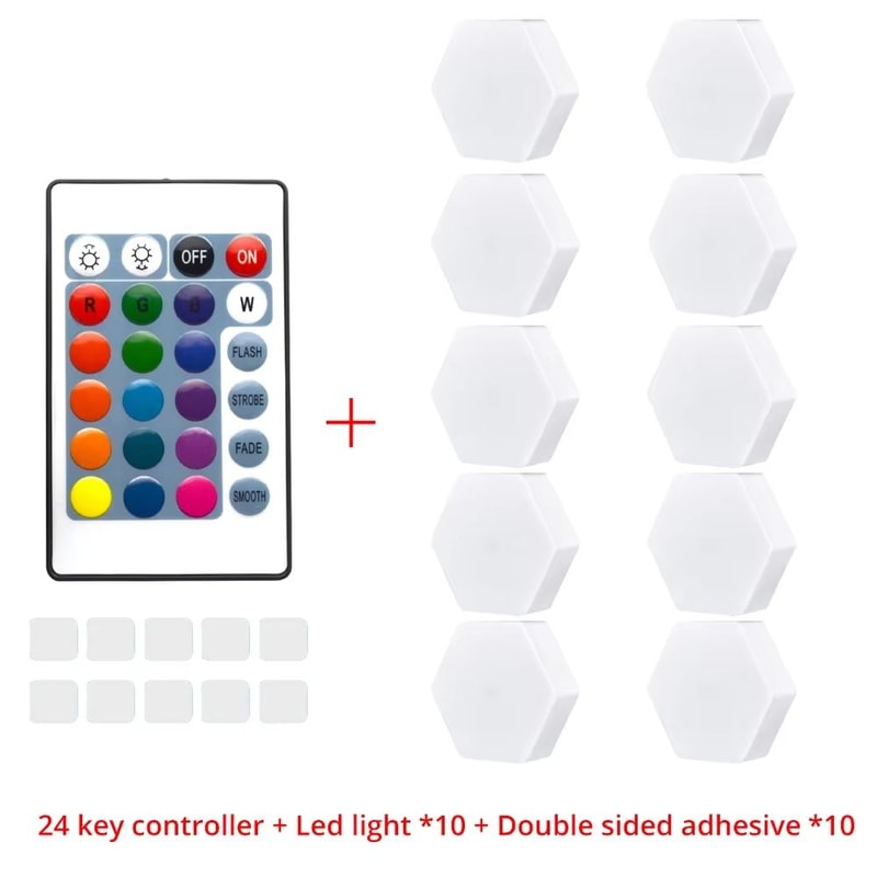 Modular TouchSensitive RGB Hexagon Wall Light Wireless Quantum LED Panels For Ambient Lighting 14