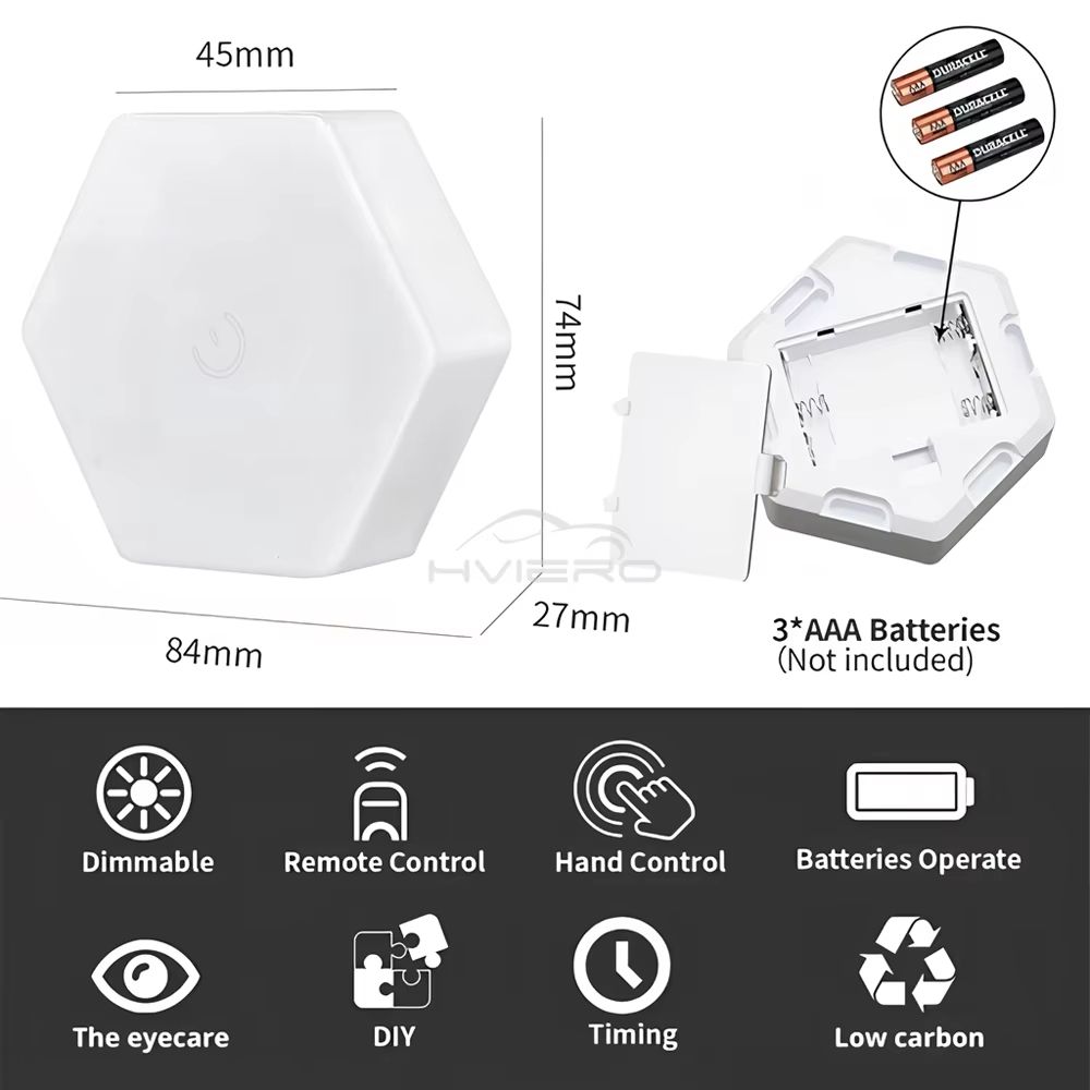 Modular TouchSensitive RGB Hexagon Wall Light Wireless Quantum LED Panels For Ambient Lighting 4
