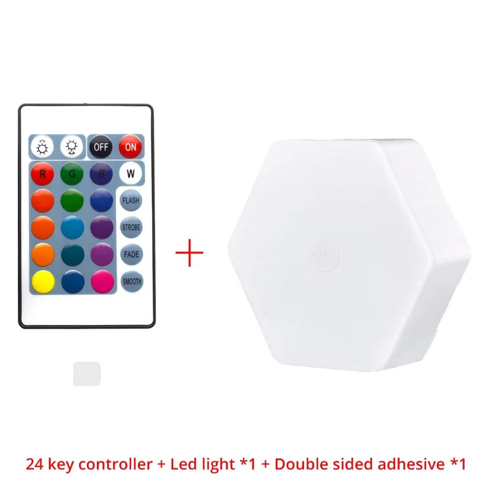 Modular TouchSensitive RGB Hexagon Wall Light Wireless Quantum LED Panels For Ambient Lighting 5