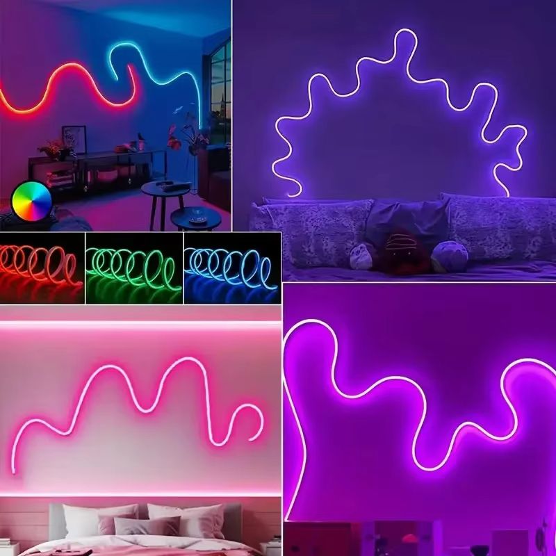 VividGlow 24V RGB Neon LED Strip Light With Bluetooth Music Sync 5m To 30m 5