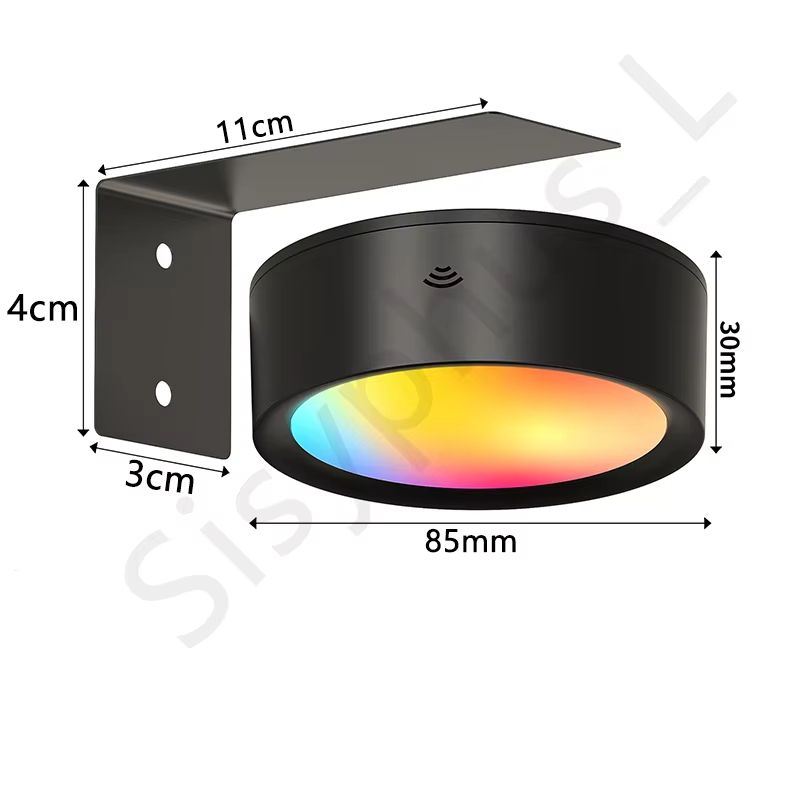 USB Rechargeable Magnetic RGB Wall Art Light Wireless Display Lamp With Remote Decorative Modes 5