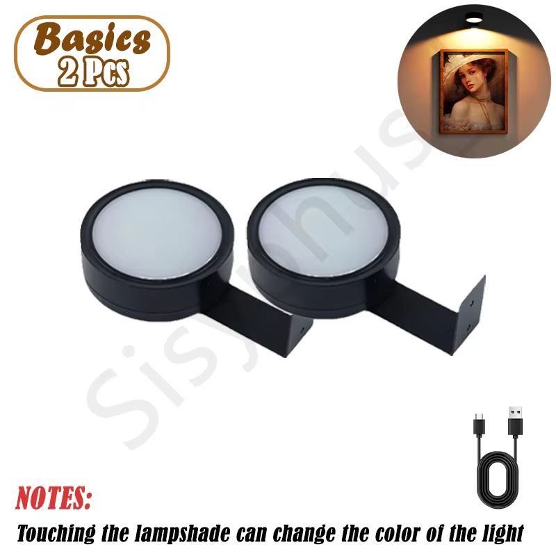 USB Rechargeable Magnetic RGB Wall Art Light Wireless Display Lamp With Remote Decorative Modes 7