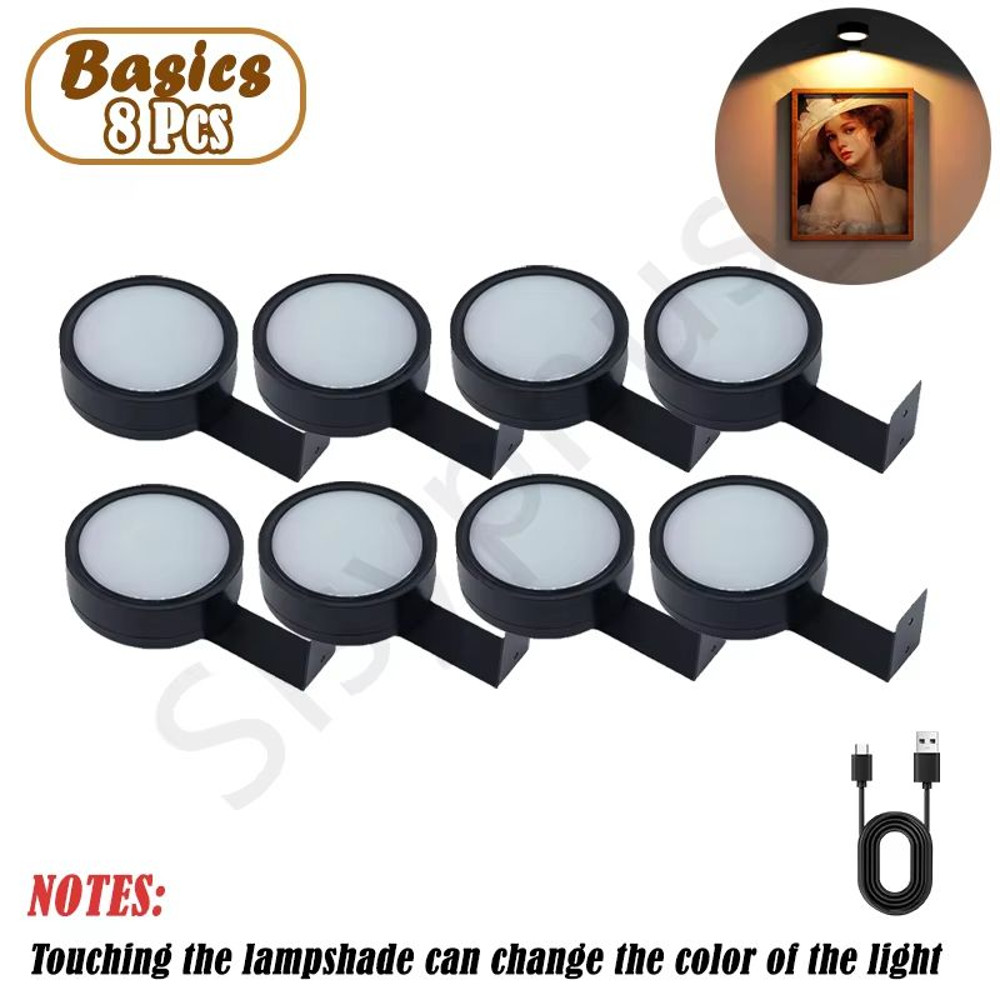 USB Rechargeable Magnetic RGB Wall Art Light Wireless Display Lamp With Remote Decorative Modes 10