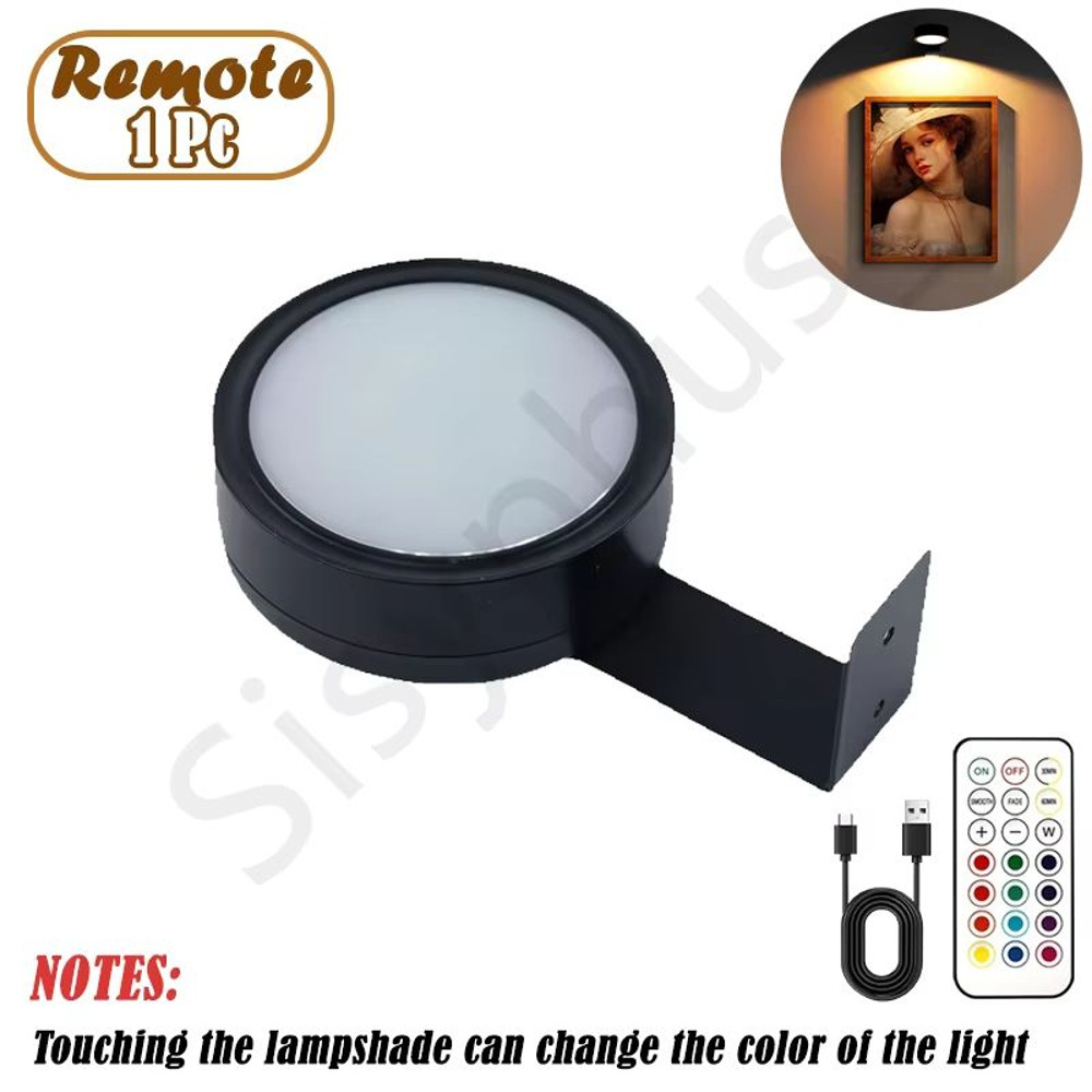 USB Rechargeable Magnetic RGB Wall Art Light Wireless Display Lamp With Remote Decorative Modes 11