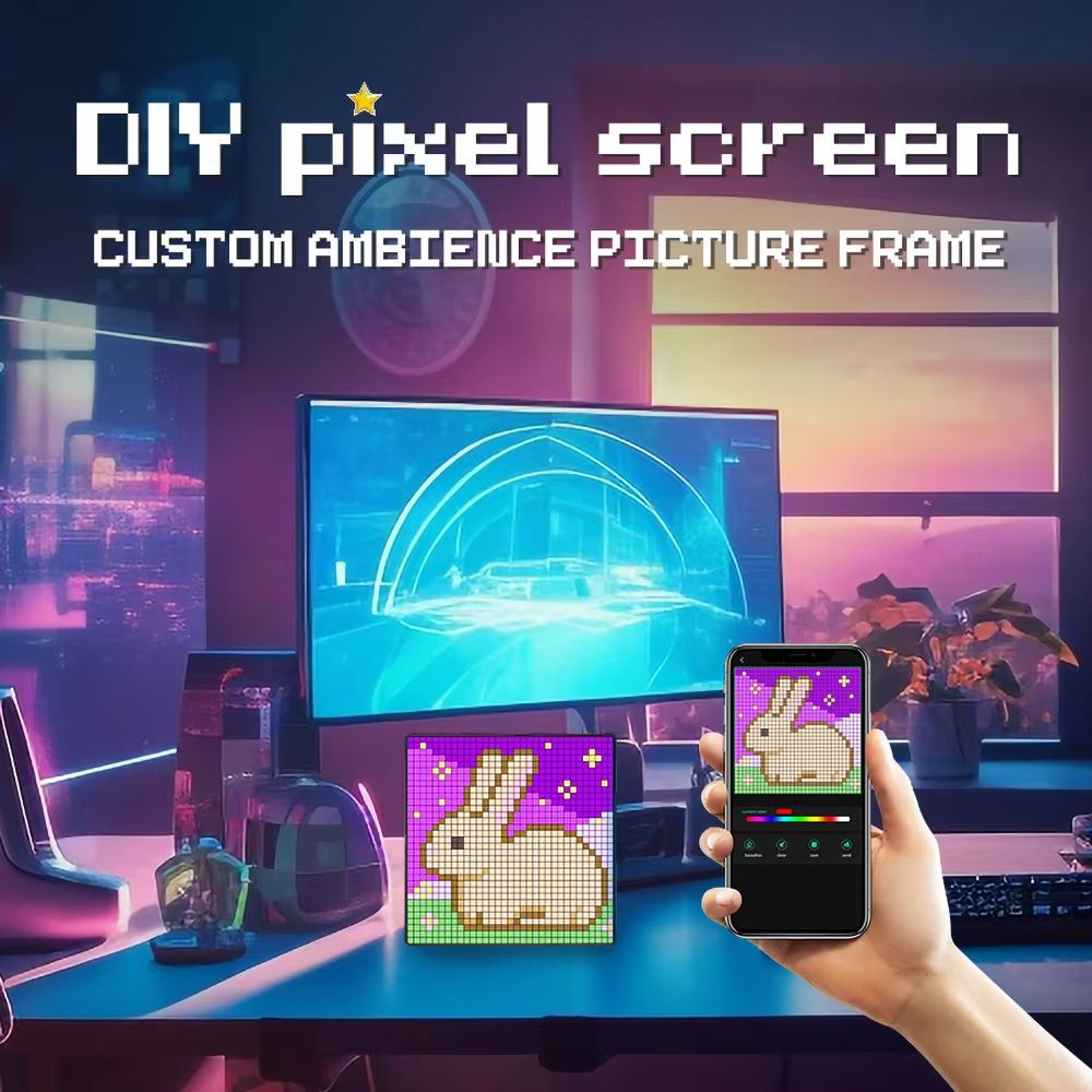 AirPix Creative Programmable LED Pixel Display App Controlled RGB Pixel Art Panel For DIY Digital 2