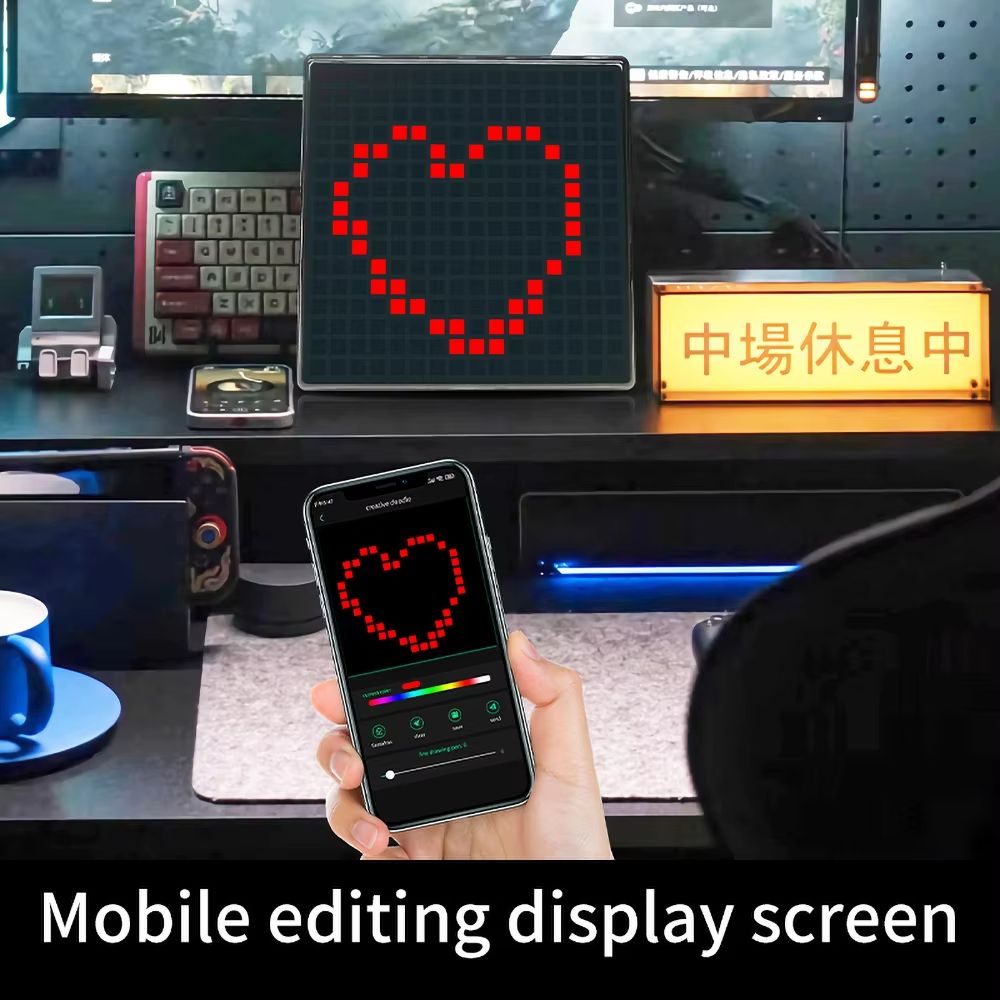 AirPix Creative Programmable LED Pixel Display App Controlled RGB Pixel Art Panel For DIY Digital 4