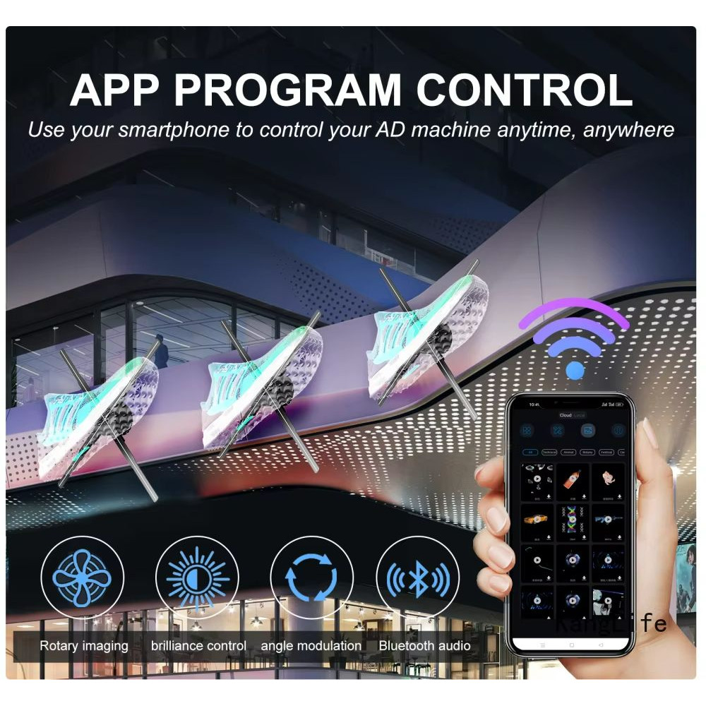 ClearView Pro 3D Hologram Fan Display WiFi Holographic Projector For Stunning Commercial Hologram 3