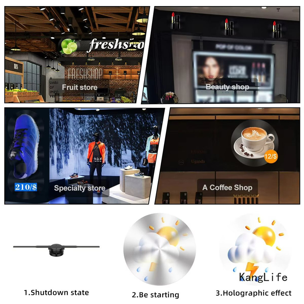 ClearView Pro 3D Hologram Fan Display WiFi Holographic Projector For Stunning Commercial Hologram 4