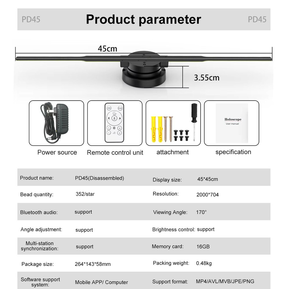 ClearView Pro 3D Hologram Fan Display WiFi Holographic Projector For Stunning Commercial Hologram 9