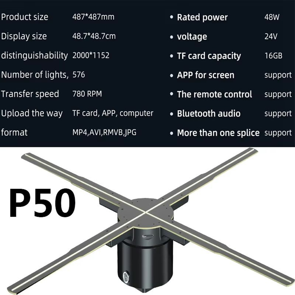 ClearView Pro 3D Hologram Fan Display WiFi Holographic Projector For Stunning Commercial Hologram 10