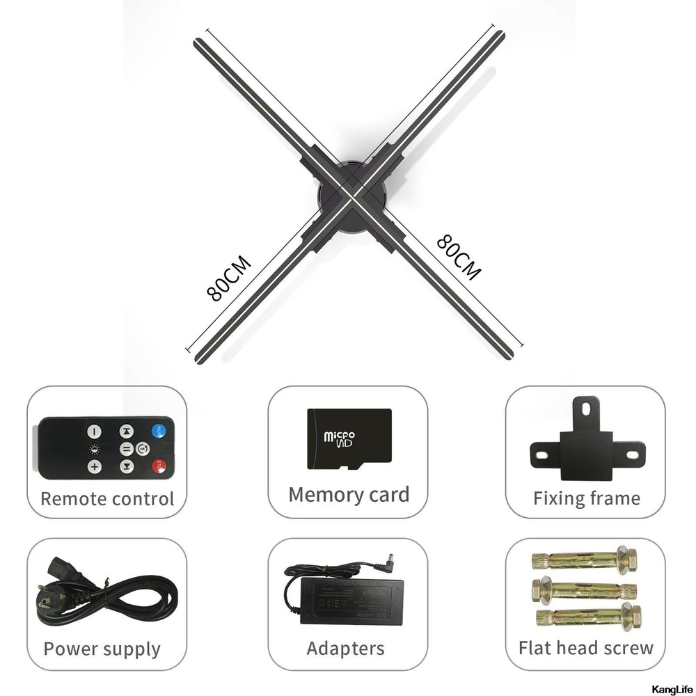 ClearView Pro 3D Hologram Fan Display WiFi Holographic Projector For Stunning Commercial Hologram 16