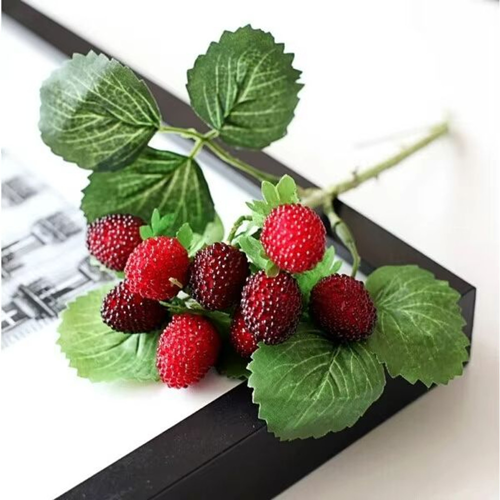 BerryJoy 9 Head Artificial Strawberry Plant Pot Realistic Strawberry Potted Decoration For Wedding 6