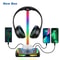 DeskGlow Z12 RGB Headphone Stand With Wireless Charging Base Gaming Headphone Stand With USB Ports 0
