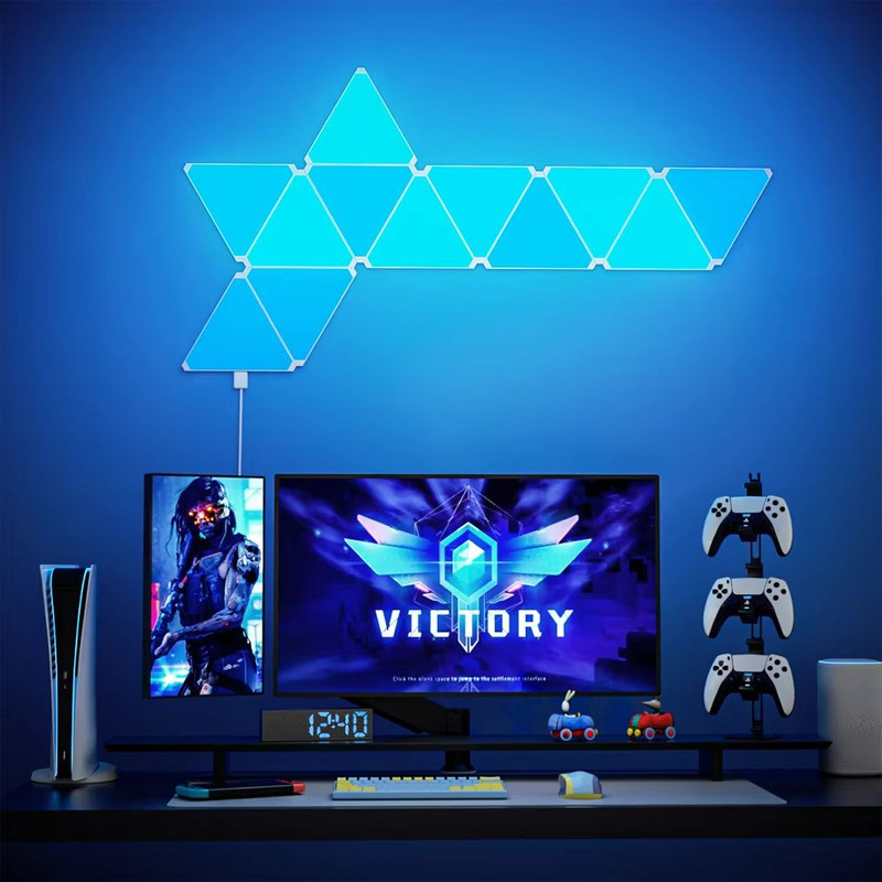 VividGlow Smart Triangle Lamp Music Sync RGB Triangle LED Wall Light 0