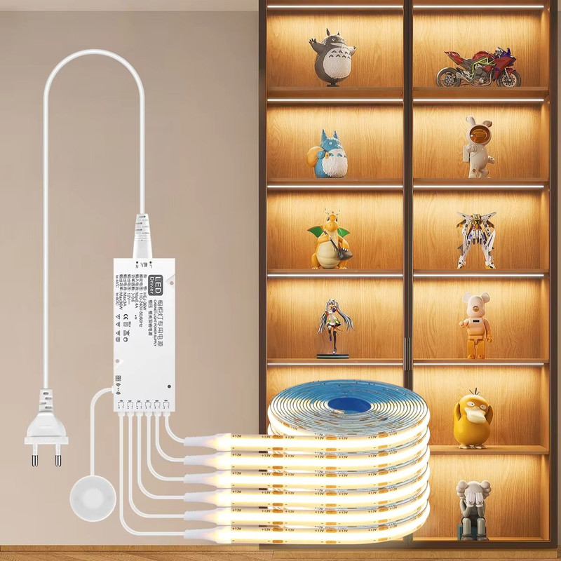 COB LED Strip Light For Cabinet Closet Display Dimmable TouchSensor Tape Lighting 0