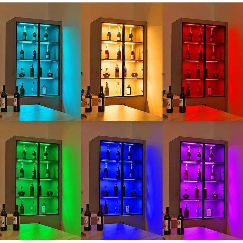 DC12V Tuya WiFi RGB Under Cabinet Puck Lights With Remote And Voice Control 5