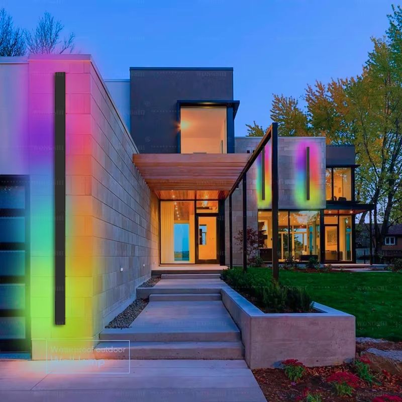 Waterproof IP65 RGB Outdoor Wall Light Modern Dimmable Aluminum Sconce For Porch Or Garden 2