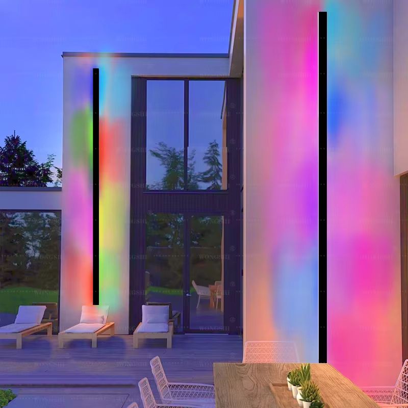 Waterproof IP65 RGB Outdoor Wall Light Modern Dimmable Aluminum Sconce For Porch Or Garden 4