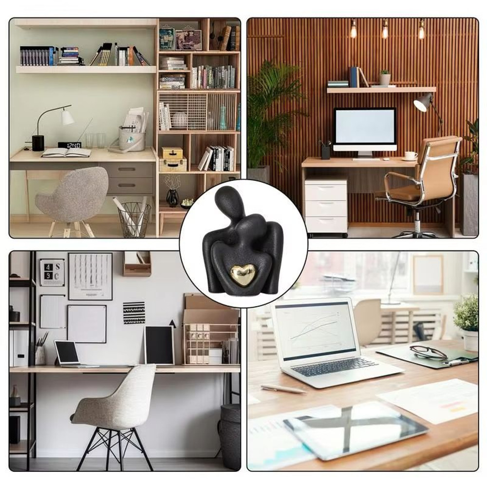 Nordic Abstract Couple Statue Ceramic Lovers Sculpture For Home Decor 6