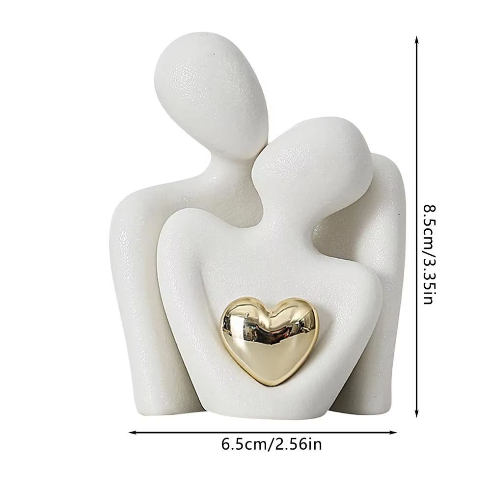 Nordic Abstract Couple Statue Ceramic Lovers Sculpture For Home Decor 8