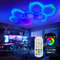 RGB Hexagon LED Garage Light With Remote Honeycomb Ceiling Panel For Workshops Game Rooms More 0