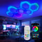 RGB Hexagon LED Garage Light With Remote Honeycomb Ceiling Panel For Workshops Game Rooms More 0