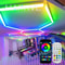 RGB Hexagon LED Garage Light With Remote Honeycomb Ceiling Panel For Workshops Game Rooms More 2