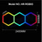 RGB Hexagon LED Garage Light With Remote Honeycomb Ceiling Panel For Workshops Game Rooms More 8