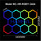 RGB Hexagon LED Garage Light With Remote Honeycomb Ceiling Panel For Workshops Game Rooms More 22