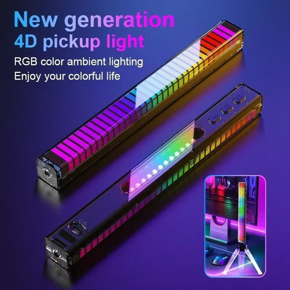 RGB Sound Reactive Light Bar Music Sync LED Atmosphere Lamp For Party Gaming Car Decoration 0