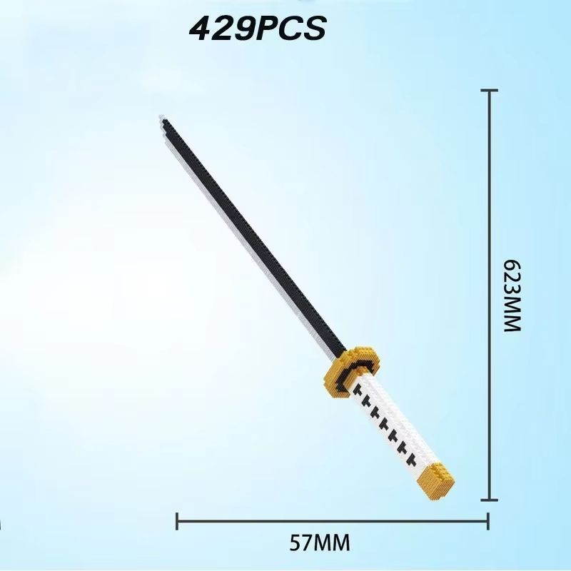 Samurai Sword Building Blocks Kit KatanaInspired Ninja Blade Toy For Kids And Anime Collectors 1