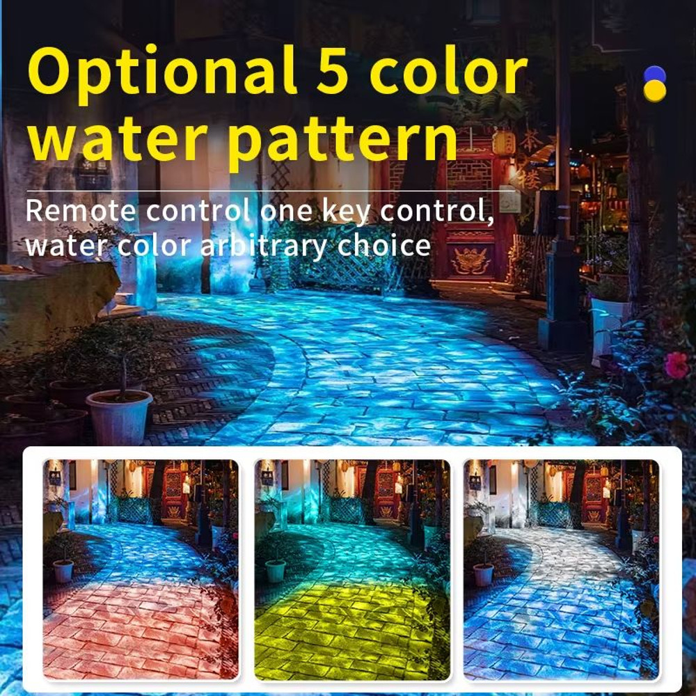 OceanWave Outdoor Waterproof Projector Dynamic Water Wave Effect Light With Gobo Slide Projection 5